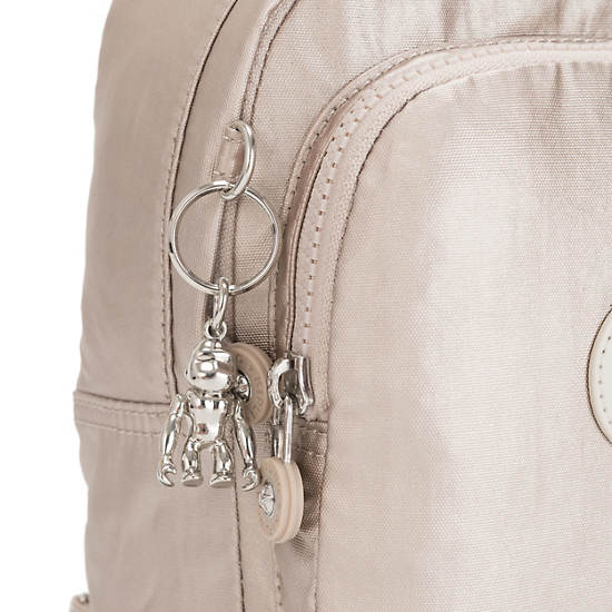 Kipling Delia Compact Metallic Convertible Rugzak Beige | België 1657TC